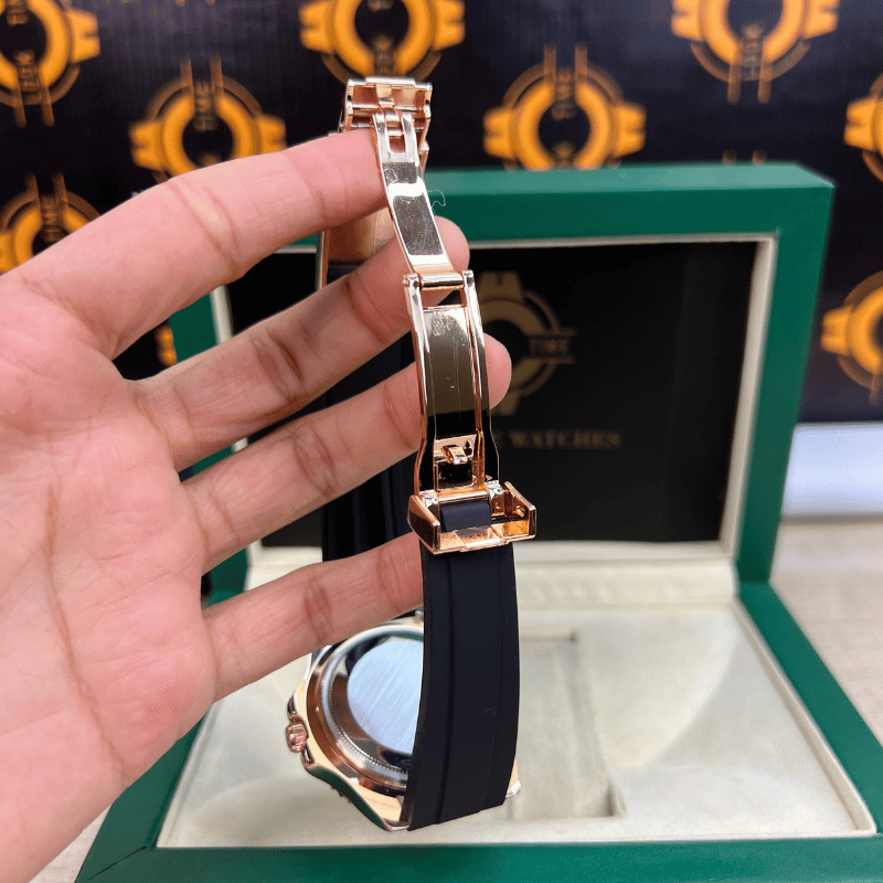 Rolex Submariner Silicon Strap – Black & Gold Dial