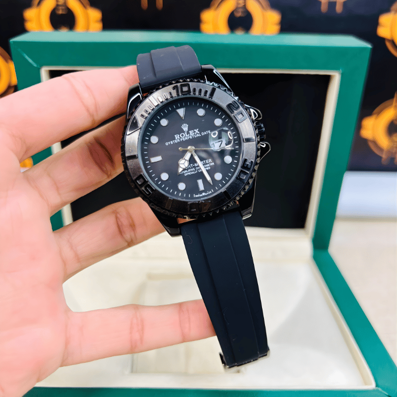 Rolex Submariner Silicon Strap – Black & Black dial