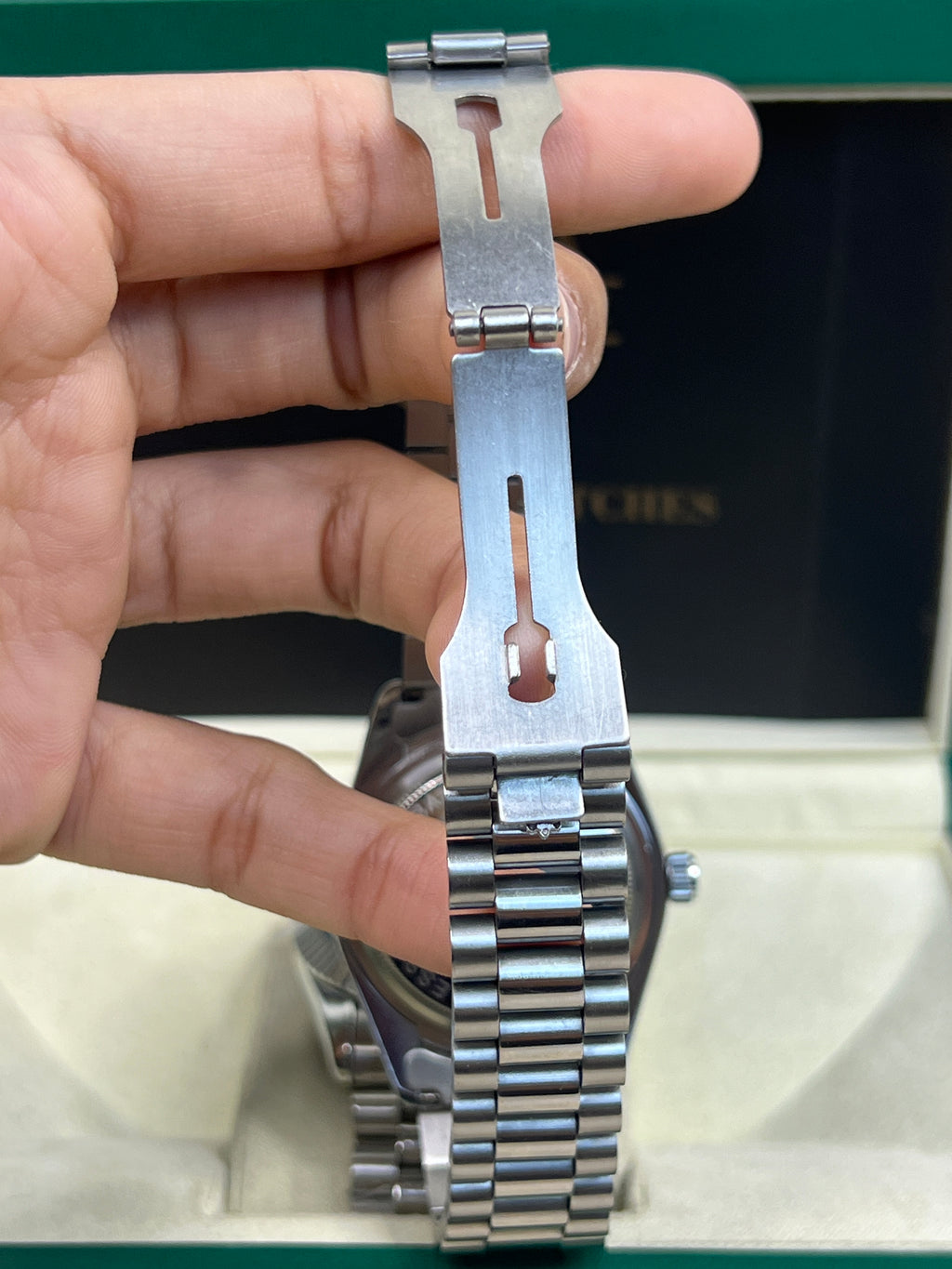 Rolex Watch – Silver in Silver Dial